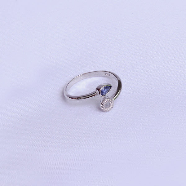 Silver Diamond Adjustable Ring – HiSa