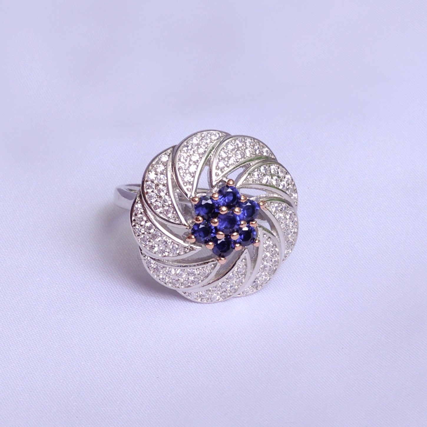 925 Sterling Silver Flower Blossom Ring